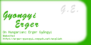 gyongyi erger business card